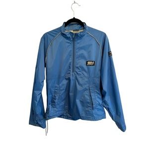 Vtg GORE-TEX Mens Track Jacket Blue 1/2 Half Zip Made in Korea Sz S ?